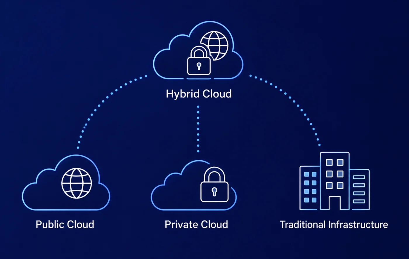 Hybrid Azure connectivity and inspection topology
