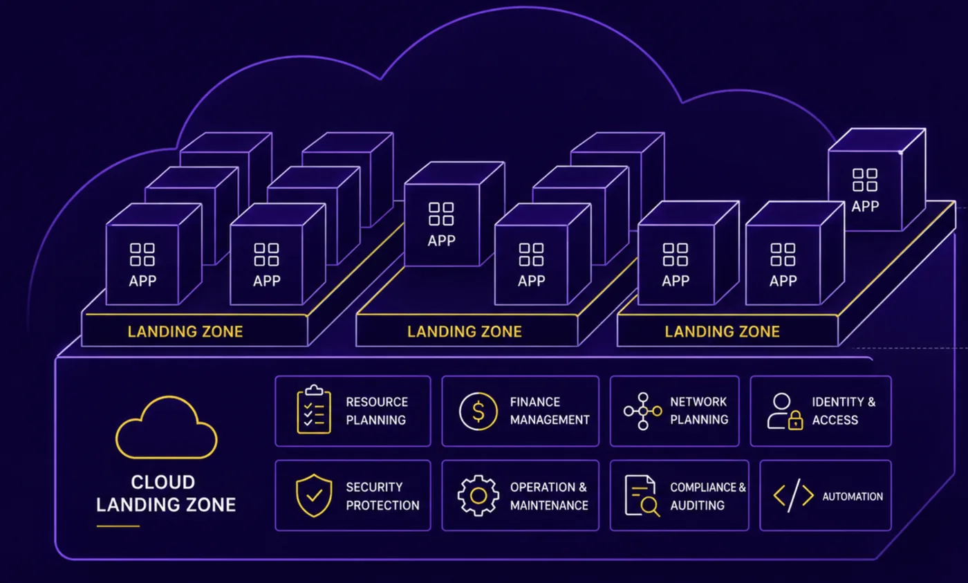 Zappsec AI Landing Zone - workloads and foundation services on a governed cloud landing zone